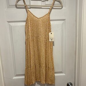 Billabong Mustard Patterned Mini Dress